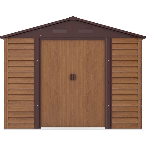 Casetta da giardino in metallo zincato effetto legno 6,62 m² - ARSEGO