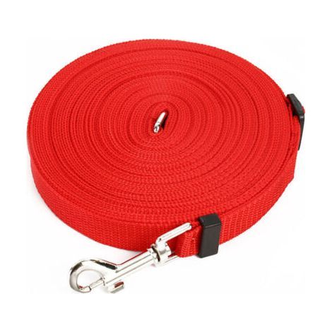 Lange Hundeleine, 15 m, rot, 2 cm, zum Training (1/4)