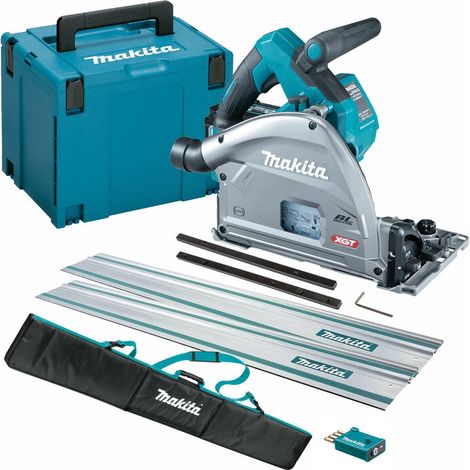 Makita SP001GZ03 40v MAX XGT Brushless Plunge Saw 165mm + 2x 1.5m Rails + Bag (1/4)