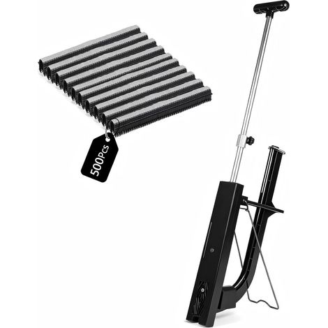 Agrafeuse 90 cm, pour chauffage au sol, supports de tuyaux, avec 500 agrafes de 40 mm, pour tuyaux de chauffage Ø 14 à 20 mm, convient pour agrafes de 40 à 50 mm, ergonomique et (1/5)