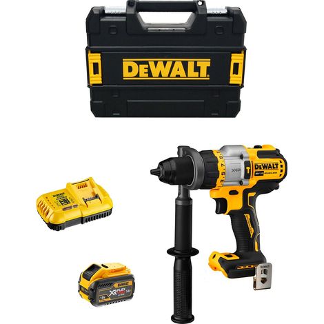 Perceuse visseuse à percussion XRP 18V + 1 batterie XR Flexvolt 3 9Ah + chargeur + coffret TSTAK DEWALT DCD999X1 QW (1/10)