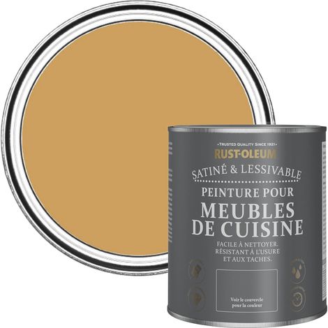 Peinture Jaune pour Meubles de Cuisine, Fintion Satinée - Dijon 750ml (1/5)
