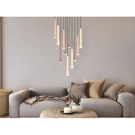 Dimmbare LED Cluster Pendelleuchte FIATO 11-flammig mehrfarbig, Ø 40cm