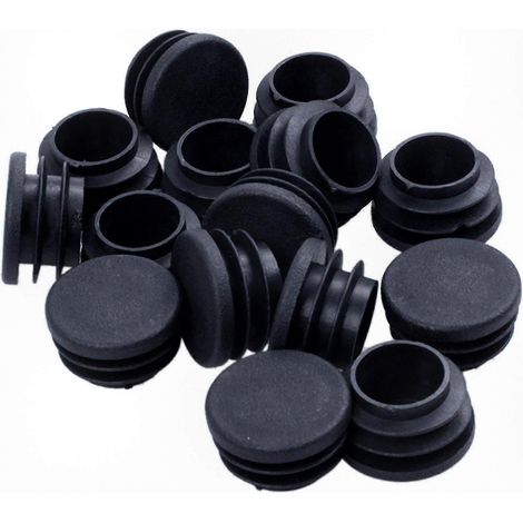 15 embouts ronds en plastique de 25 mm pour inserts tubulaires sur pieds de chaises et de tables (1/5)