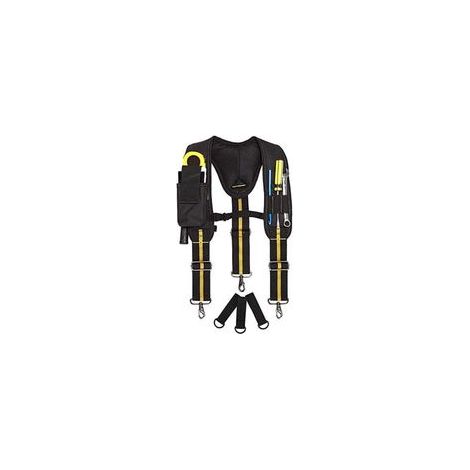 Ceinture de sac à outils, Taille de poche à outils en forme de Y ceinture à outils robuste multi-poches kit de taille d'outil de matériel de suspension de travail d'électricien pour les techniciens (1/4)