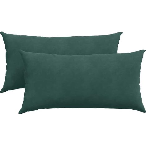 Maison Exclusive - Cuscini da Divano 2 pcs Verde Scuro 80 x 40 cm Tessuto in Cords