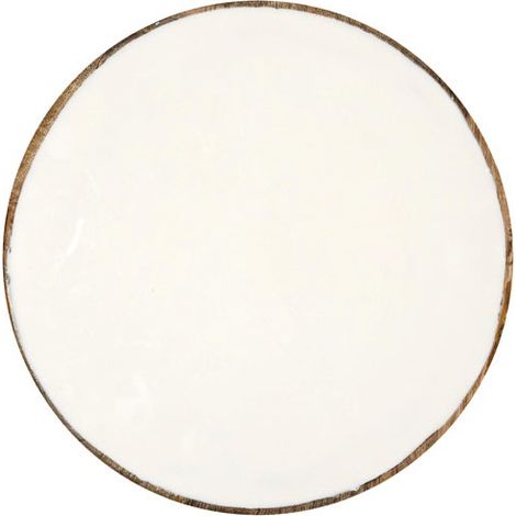 8 Platos de Fondo de 35 cm de Manguier Blanco - Hygge - Home Deco Factory - Cmp