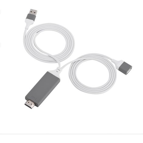 Câble HDMI pour téléphone iOS Android - Adaptateur AV numérique 1080P Plug & Play - 3 couleurs disponibles (Blanc inclus) (1/5)