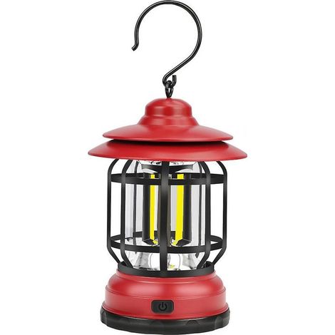 Lampe de camping LED portable, lanterne de secours rétro pour site de campement extérieur, éclairage nomade pour urgence et bivouac (1/5)