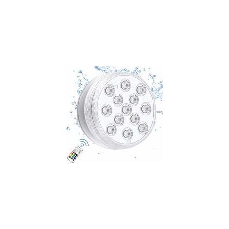 1 pièce Lampes à LED submersibles avec , télécommande RF, lampe de piscine à LED sous-marines IP68 étanche, lumière de bassin à piles pour baignoire, douche, bain à remous, fête