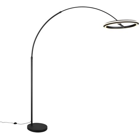 Lampadaire design, Lampadaire arc à led AMADOR Noir en Metal, TRIO