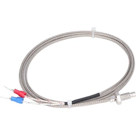 BERM Sonde thermocouple type K filetage M6 anglais capteur de température câble 0‑400°C 1 mètre (1/5)