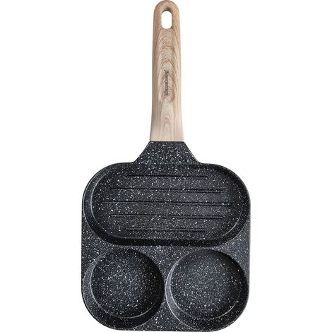 Padella in marmo 3 in 1 per uova, pancake, griglia per pancake 18 cm NERO KLAUSBERG KB-7816 (1/5)