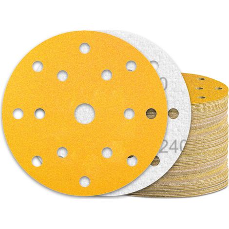 60 Disques Abrasifs 150mm Grain 240 - 15 Trous - Pour Ponceuse Excentrique (1/5)