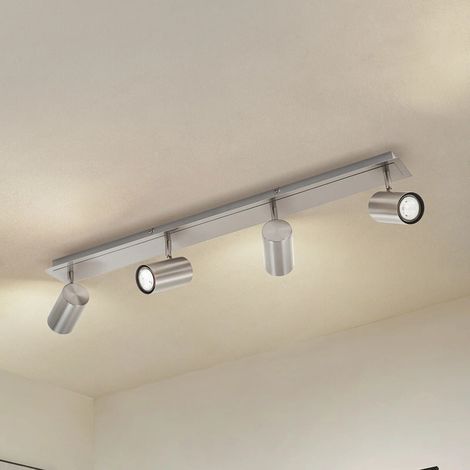 [NEUWERTIG] B-Ware Lindby Deckenstrahler Joffrey LED Strahler 4-flg dimmbar nickel 80cm 9cm 16,5cm (1/2)