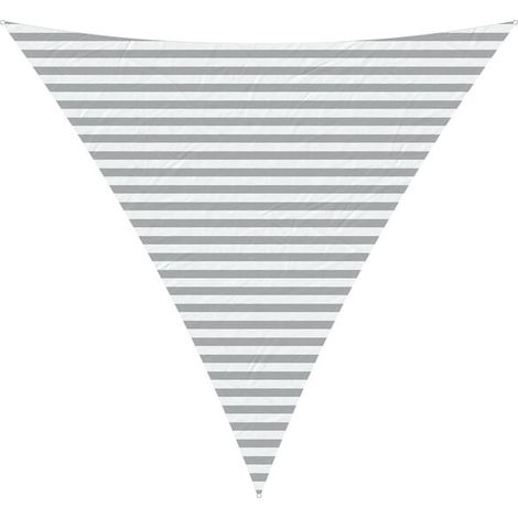 Voile d'ombrage gris clair et blanche, 4 x 4 x 4 mètres (1/5)