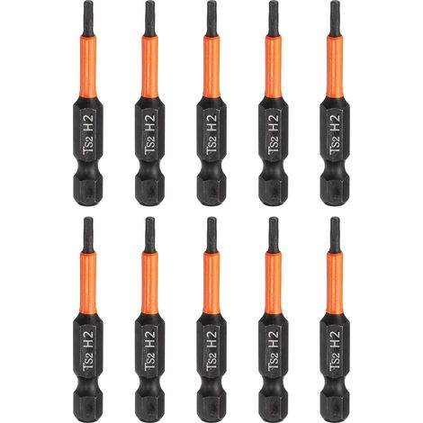 10pcs Clé Hexagonale Foret 2mm(H2) Embouts Tournevis Hexagonaux (1/5)