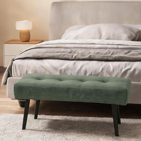 Table de chevet coloris vert en polyester acier 100 x 36 x 45 cm (1/5)
