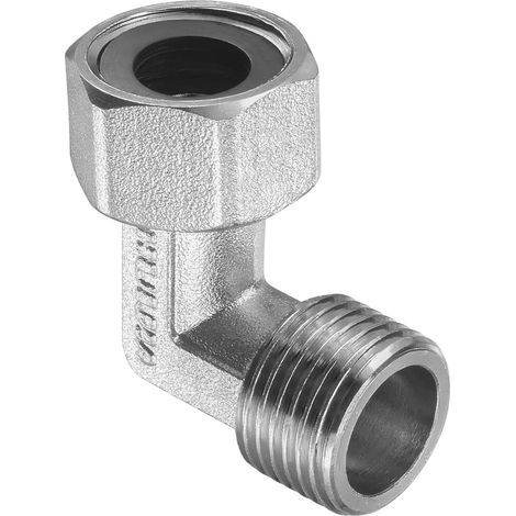 90 Degree Elbow Pipe Fitting G1/2 Male to Female Wire Silver (1/5)