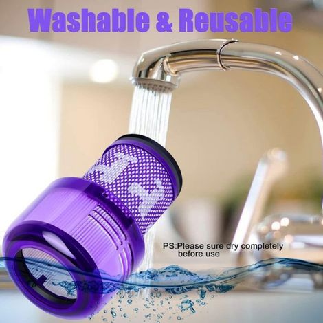 Filtre HEPA Dyson - 2 pièces, Convient pour Dyson V11/V15 SV14 Animal/Absolute lavable 2 brosses - Convient pour Dyson (1/5)