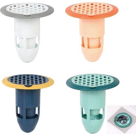 Desagüe de suelo para ducha de 4 piezas antiatascos，válvula antirretorno extraíble，tapa de desagüe de suelo ajustable，cocina y exteriores (1/5)