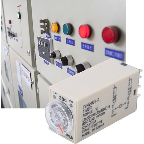 Zeitrelais H3Y-2, 8 Pins, hohe Genauigkeit, Haushaltsgeräte, Stromversorgung, 0–60 Sekunden, 24 V DC (1/5)