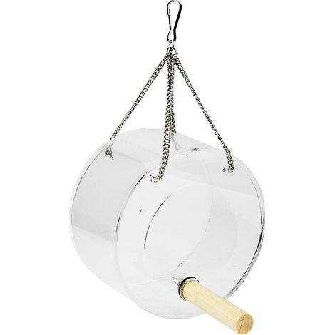 Mangeoire suspendue pour oiseaux d'extérieur, mangeoire de jardin transparente en PMMA, boîte d'alimentation, station de repos (forme ronde) (1/5)