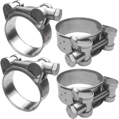 FOLAYA 4-teilige Schlauchschellen aus Edelstahl 304, verstellbare Schlauchschellen 44-47 mm für Baustellenfahrzeuge (1/4)