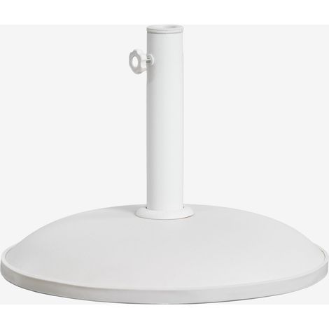 Sklum – Pied de parasol rond béton 50 cm – Tube acier ajustable – Vis de réglage manuelle – Pour terrasses et jardins (1/5)