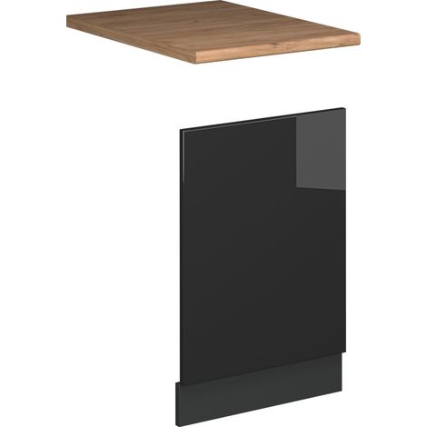 Frontblende Fame-Line, Anthrazit Hochglanz, 45 cm , AP Eiche, Vicco (1/5)