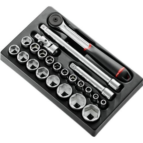 Módulo de llaves de trinquete + vasos 1/2'' FACOM MOD.S161-36PB - 23 piezas