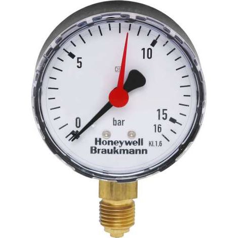 Manometer M76K G 1/4, 63mm, unten, 0-16bar, mit Zeiger
