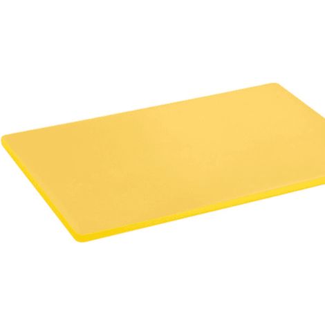 Planche à découper (L)600 x (P)400 mm, HACCP, en polyéthylène jaune (1/3)