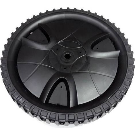 Roue arrière débroussailleuse 415mm – Diamètre de l'axe 20mm – Compatible Husqvarna DBS51 et Roque Lecoeur RL2006 (1/3)