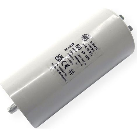 Condensateur permanent 80µF à cosses - Ø55x120mm - DUCATI (1/3)