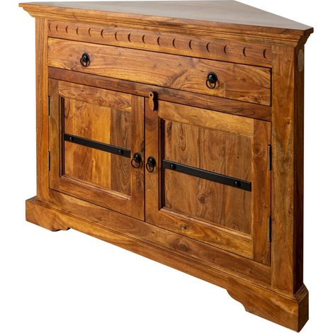 Eckkommode Akazie 107x54x80 honig  lackiert OXFORD 0505