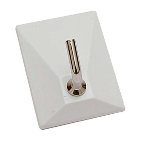 GANCIO ADESIVO METALGANCIO PRONTY - BASE PLASTICA/GANCIO METALLO CF=PZ 2 BIANCO- 12 confezioni