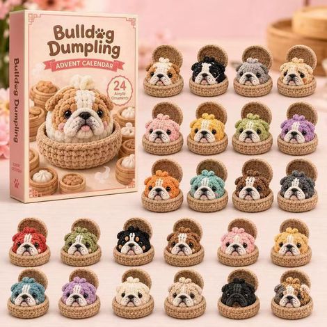2026 Sport Dog Advent Calendar Christmas Advent Calendar Blind Box - 2026 Bulldog Bun Blind Box - 3D Version