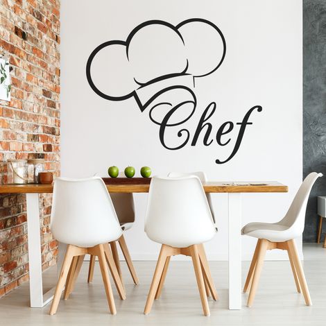 Sticker Mural - Cuisine Chef - 7x9 cm - Noir (1/3)