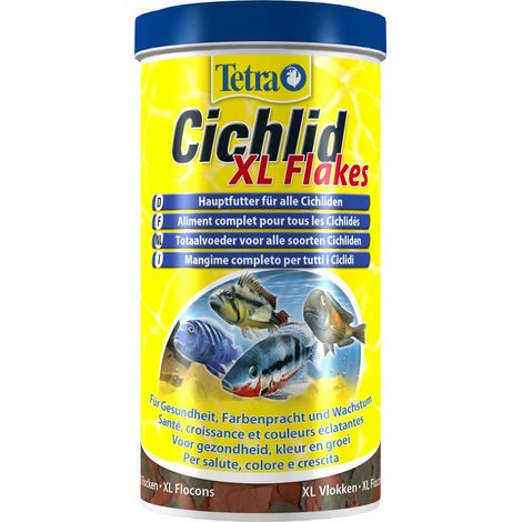 TetraCichlid Zierfischfutter XL-Flakes 1 L Fischfutter