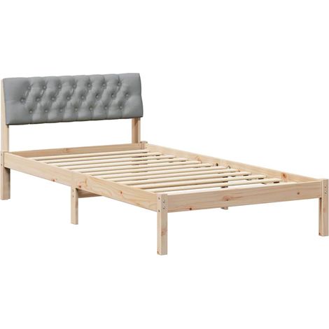 Maison Exclusive - Struttura del Letto Marrone e grigio chiaro 100 x 200 cm (1/5)