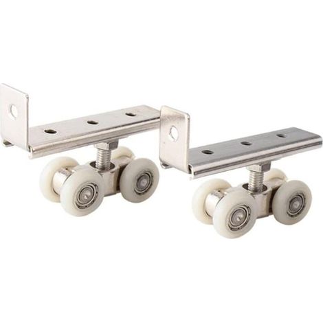 Juego de 2 ruedas para puerta corredera, armario, puerta corredera, armario, alacena, ventana (1/5)