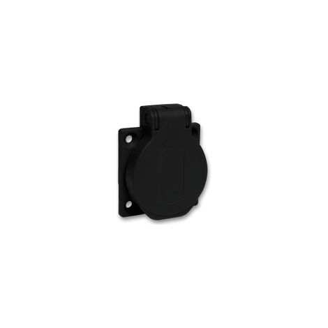 PratiKa - socle de prise NF 50x50mm - 2P+T 10-16 A - IP54 - connex. arr. - noir (PKN51N) (1/3)