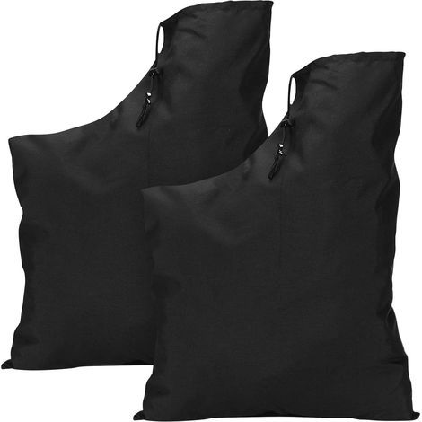 Lot de 2 Sac pour Aspirateur Souffleur, Universel Sac Collecteur, Bag de Rangement avec Cordon de Serrage, Bag de Collecte Étanche, pour Feuilles, Jardin, Pelouse, Débris (Noir) (1/5)