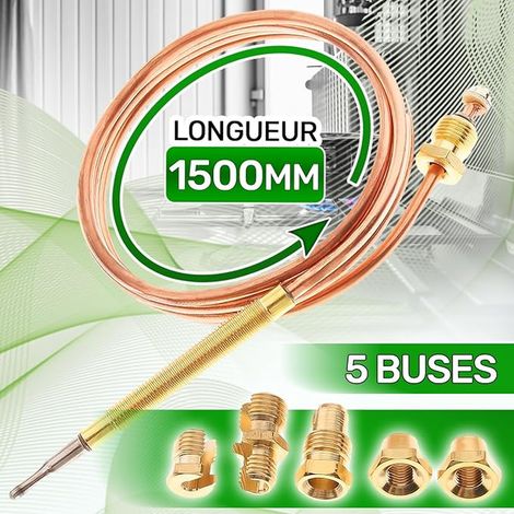 Universal Thermocouple for Gas Stove with 5 Nuts Length 150 cm