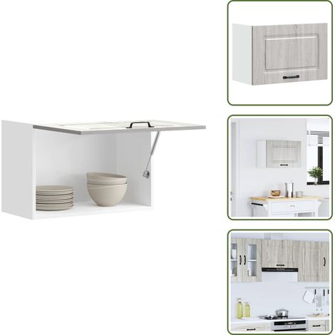 Cocina organizada - vidaXL Mueble de pared de cocina Kalmar madera ingeniería sonoma gris - Muebles de cocina