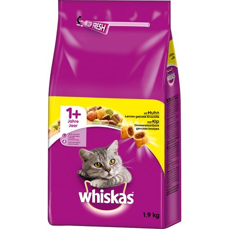 WHISKAS® Beutel Trocken Adult 1+ mit Huhn 1,9 kg 1,9 kg Trockenfutter Katze (1/5)