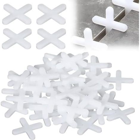 300 pièces 5mm Croisillons Carrelage 3/16" Plastique pour Carreaux Mural et Sol, Espaceurs Précision pour Pose Carrelage DIY Jardin Mur