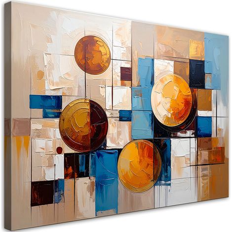 Quadro su tela, Forme geometriche colorate - 120x80 (1/3)