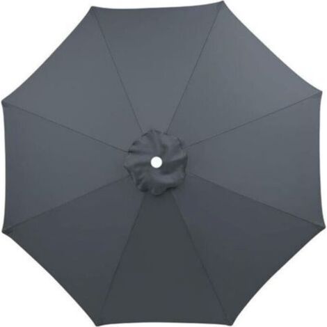 Toile de rechange pour parasol déporté 3 m, baleines 6/8, pour jardin, plage, protection UV, gris 8 brins (1/5)